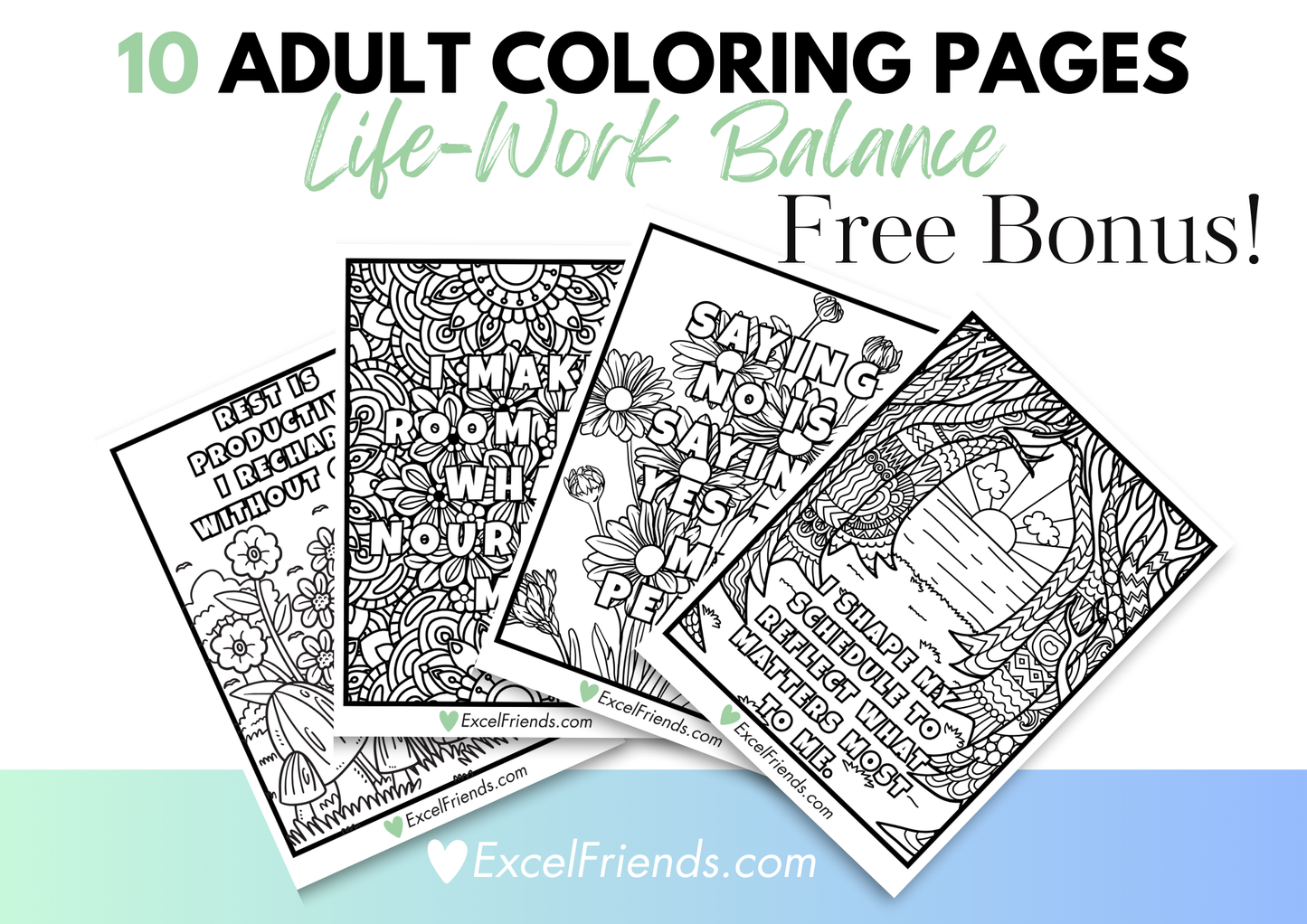 Google Sheets Monthly Planner with Bonus Life-Work Balance Printables